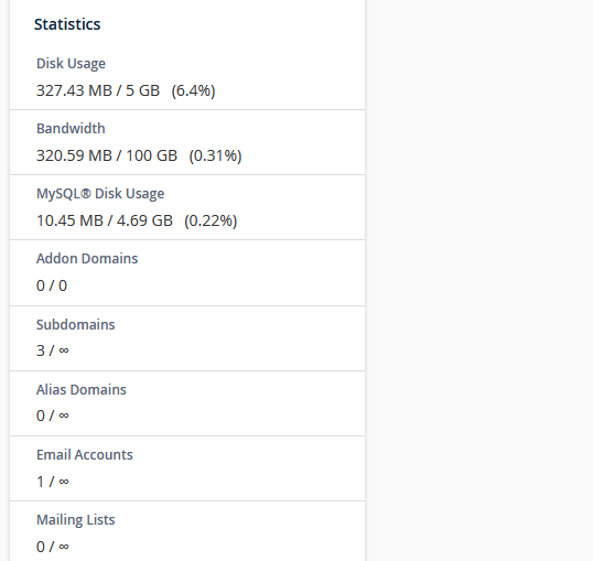 cPanel Statics