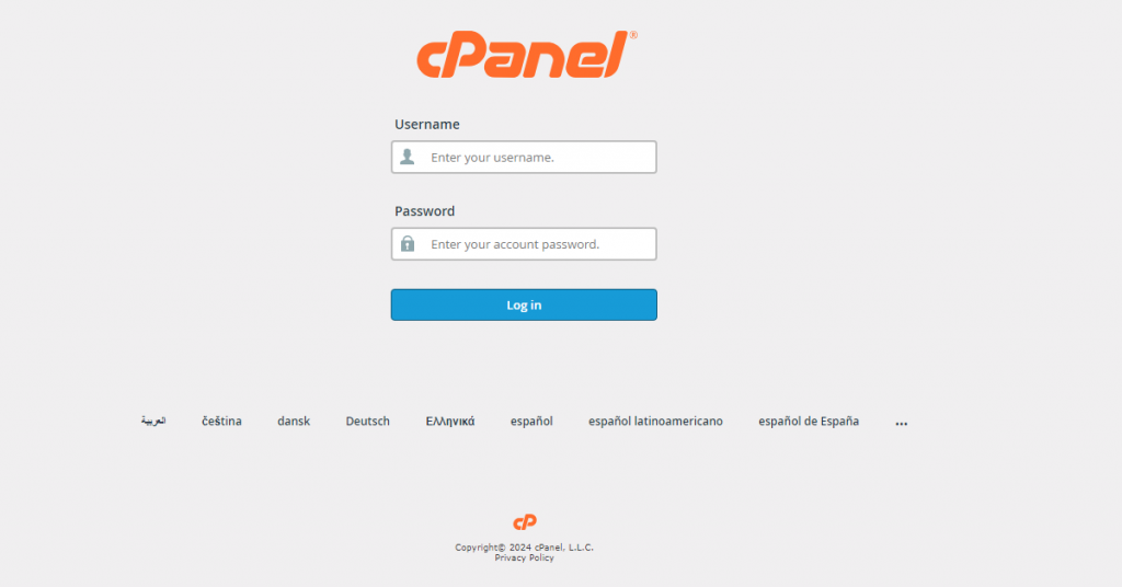 cPanel Login