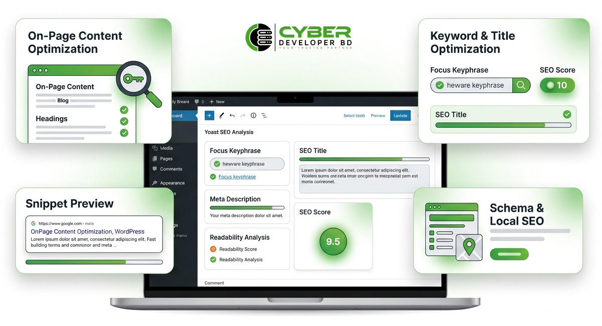 Yoast SEO plugin for WordPress website optimization and search engine ranking