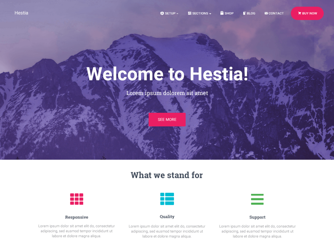 Hestia Free WordPress Theme