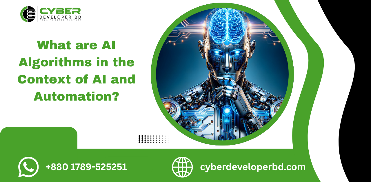 What are AI algorithms in the context of AI and automation?