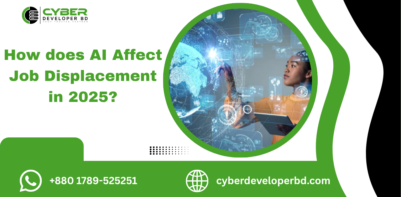 How does AI affect job displacement in 2025?